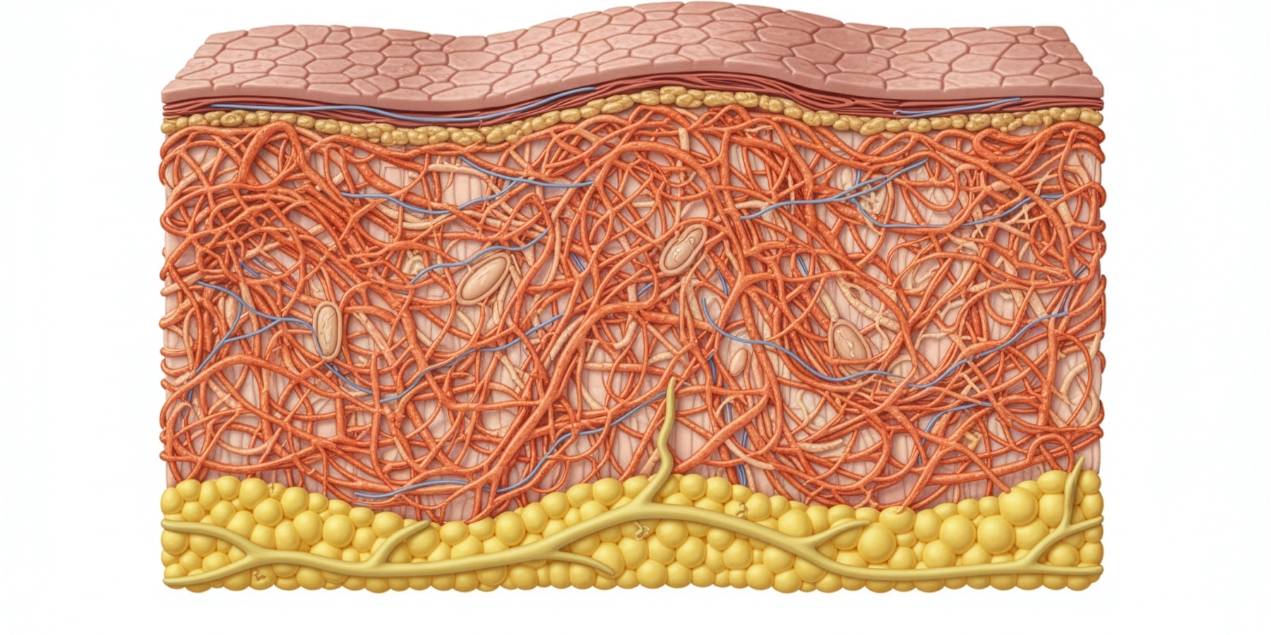 Skin Aging: Decrease in Collagen, Elastin, and Hyaluronic Acid