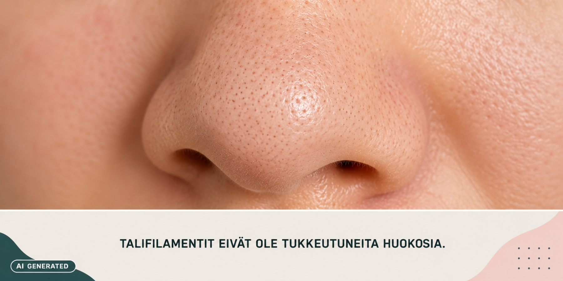 laajentuneet ihohuokoset nenässä